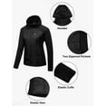 thumbnail image 6 of Little Donkey Andy Womens Insulated Softshell Jackets, Outdoor Athletic Jacket for Women with Hoodie Water Repellent (Black S), 6 of 7