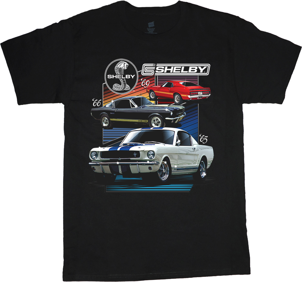Shelby Cobra Ford Mustang Muscle Cars T-shirt Mens Graphic Tees Clothing Apparel