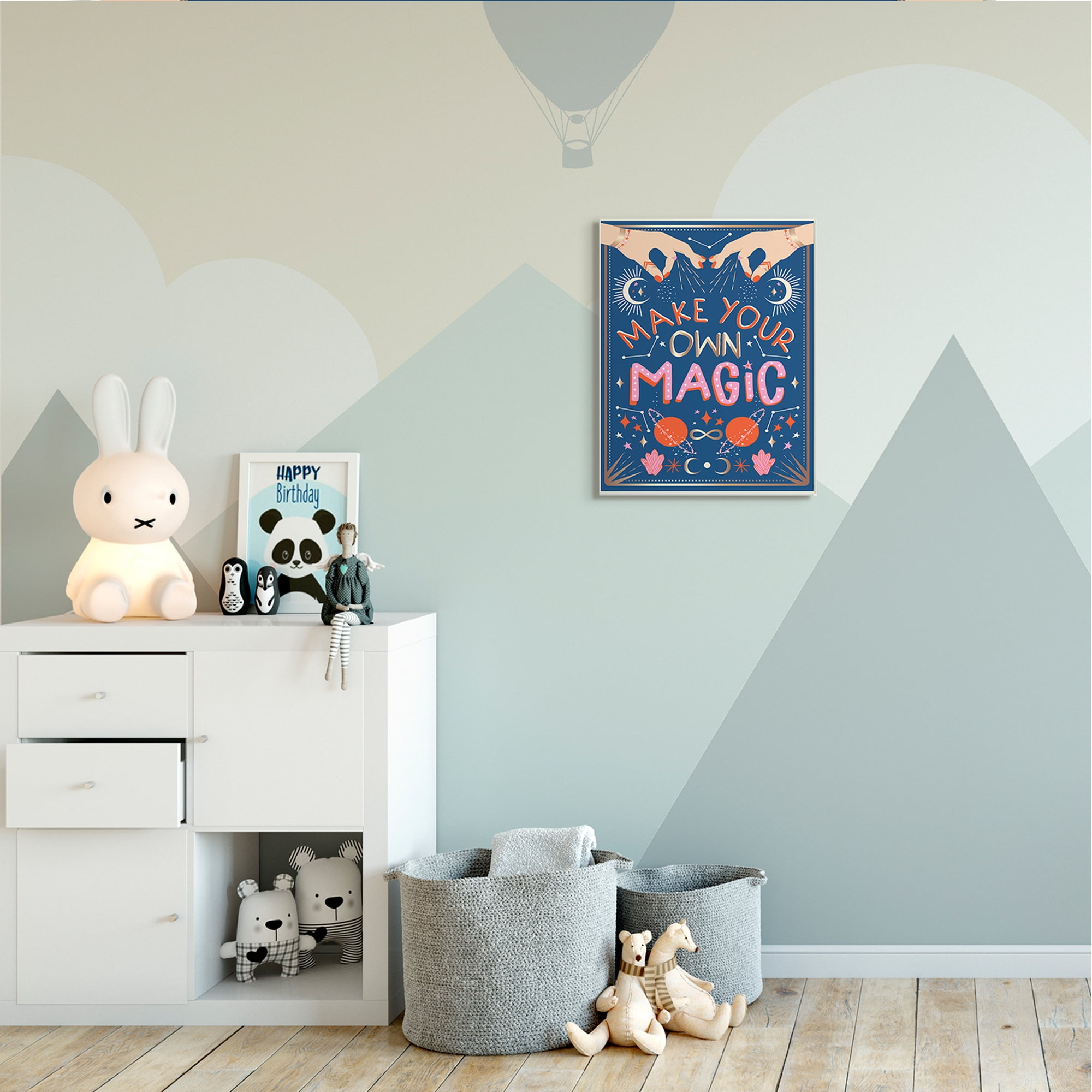 Stupell Industries Make Your Magic Phrase Fashion Hands and Constellations Typography Painting Unframed Art Print Wall Art, 13 x 19