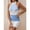 Blue, variant on Tbopshirt Wedding Guest Dresses for Women Summer Tight Temperament Open Back Hanging Neck Knitted Contrast Color Dress