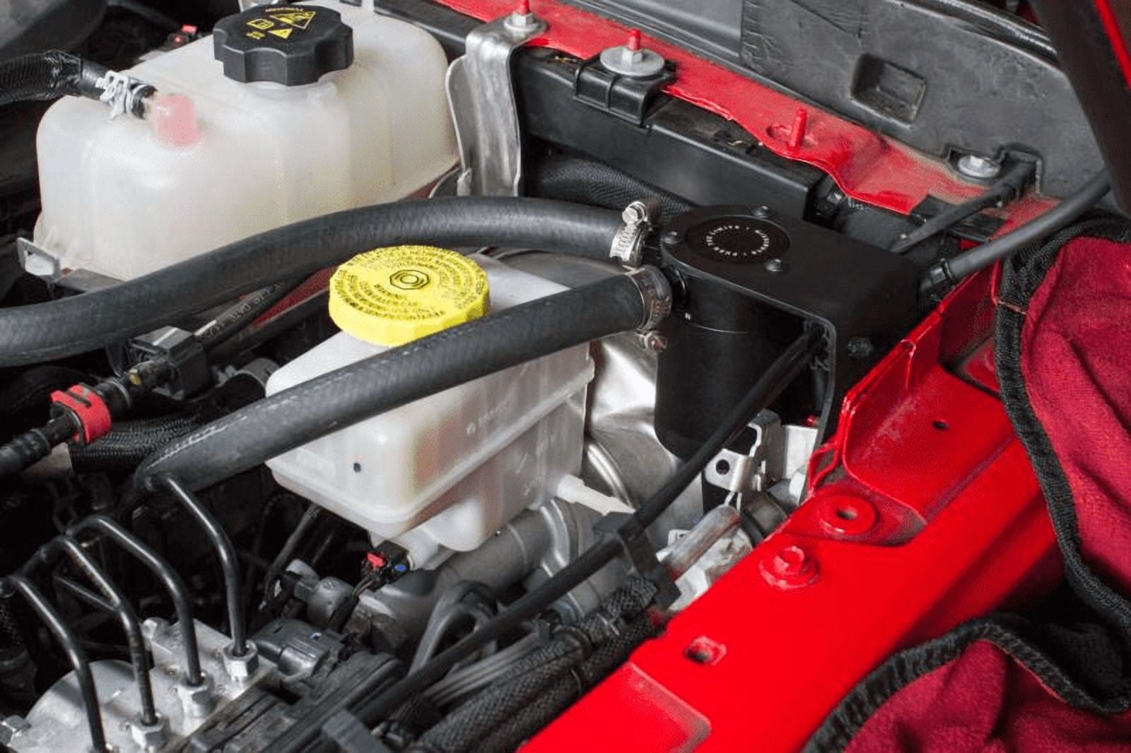 Mishimoto MMBCC-JLP-18PBE Baffled Oil Catch Can Compatible With Jeep Wrangler JL 3.6 L 2018+ Black
