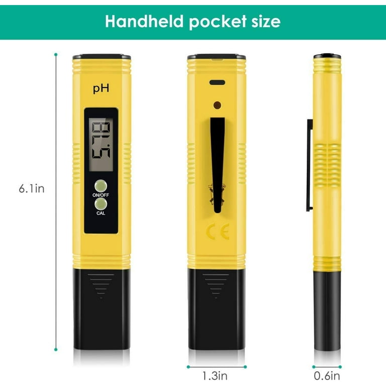 Digital PH Metre,Backlight PH Metre 0.01 High Precision Water Quality  Tester, PH Range is 0-14, Suitable for Drinking Water Swimming Pool and  Aquarium PH Tester Design, with ATC : : Computers