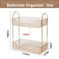 thumbnail image 5 of VeluraHome 2 Tier Makeup Organizer for Storage，Bathroom Counter Organizer Countertop Storage，Amber Gold，1 Pack, 5 of 7