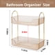 thumbnail image 5 of Organizador de mostrador de baño Shuang Qing de 2 niveles, plástico dorado, 5 of 6