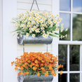 thumbnail image 4 of 2 Bundles Artificial Flowers for Outdoor,UV Resistant No Fade Fake Plastic Flowers Faux Plants for Decoration Hanging Planters Indoor Outside Garden Porch Window Box Home Wedding Farmhouse Home Decor, 4 of 8