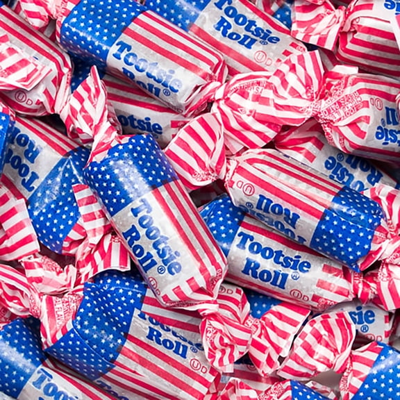 325ct Patriotic Tootsie Roll Candy Stars and Stripes Bulk Red White Blue USA Sweets for Parties (5lb)