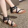 thumbnail image 5 of kamemir Sandles Women's Open Toe Ankle Strap Casual Flatform Platform Wedges Sandals(Black,9), 5 of 6
