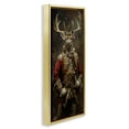 thumbnail image 4 of Stupell Industries Regal Deer Portrait Animals & Insects Painting Gold Floater Framed Art Print Wall Art, 15 x 31, 4 of 10
