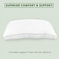 thumbnail image 3 of 2-PACK Hotel Quality Bed Pillows, Diamond Stiched Supportive Pillows for Stomach, Side or Back Sleepers - Quilted Goose-Down Alternative Medium Firm Density, King, White, 3 of 5