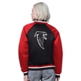 thumbnail image 2 of Women's Starter Black/Red Atlanta Falcons Satin Full-Snap Vintage Varsity Jacket, 2 of 2