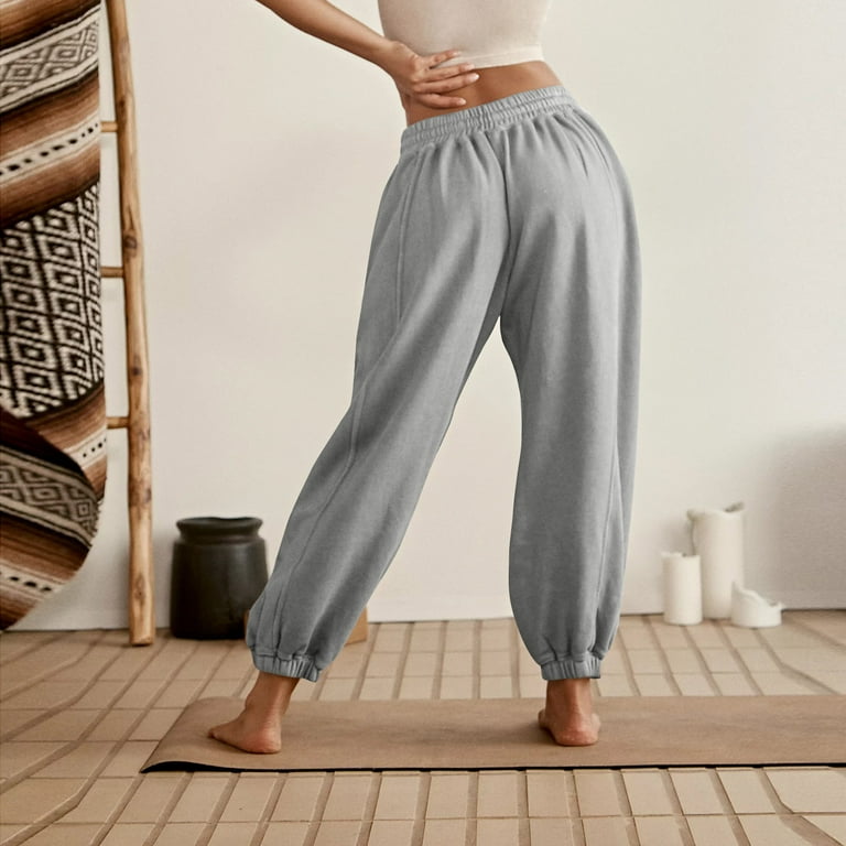 Sweatpants Women Athletic Active Harem Sweat Pants Linen Casual