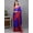 Dazzling Blue, variant on Temple Border Banarasi Saree with All-Over Stripes Weave and Zari work Wide Border-Anchal – Cadmium Yellow