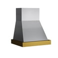 thumbnail image 2 of 30 in. 600 CFM Wall Mounted Range Hood in Stainless Steel with Gold Accents, 2 of 7