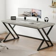 thumbnail image 1 of Rustic Computer Desk  Metal Wood Home Office Desk  Industrial Simple Study Executive Desk for Writing Work  Wooden Student Gaming Computer PC Table with Storage for Bedroom  Inch  Rustic, 1 of 4