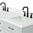 thumbnail image 4 of Ariel Hepburn 61 In. Double Rectangle Sink Vanity With White Quartz Countertop In Grey, 4 of 9