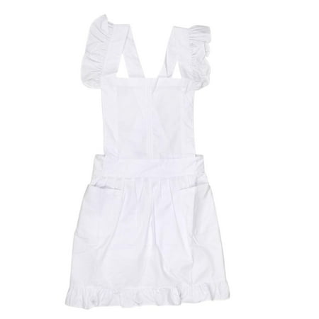 

vintage Fancy Cute Cotton Beautiful Ruffle Kitchen White Apron Baking Cooking for Womens with