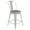 White/Gray, variant on Flash Furniture Kai Commercial Grade 24" High Black Metal Indoor-Outdoor Counter Height Stool with Removable Back and Black All-Weather Poly Resin Seat