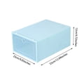 thumbnail image 2 of Stackable Shoe Storage Boxes Clear Plastic Drawer Organizer, Light Yellow | Foldable Shoe Container with Transparent Front L, 2 of 2