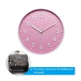 thumbnail image 3 of Reloj de pared de 8 pulgadas con números 3D de cuarzo, funciona con pilas, silencioso, redondo, for oficina, dormitorio, decorativo., 3 of 5