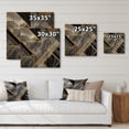 thumbnail image 4 of Designart "Marble Granite Agate with Gold Accents VI" Modern Geometric Print on Natural Pine Wood, 4 of 5