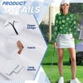 thumbnail image 5 of Uorisanigo Cute Four-Leaf Womens Golf Shirt Versatile Relaxed Women's Long Sleeve Athletic Shirts Fashionable Casual 1/4 Zipper Dry-Fit Workout Tops Size XL, 5 of 7