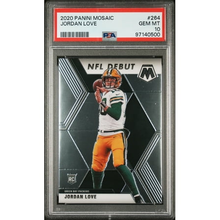 Jordan Love 2020 Panini Mosaic Football Rookie Card #264 Graded PSA 10