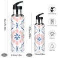 thumbnail image 2 of Yayeee 20oz Insulated Water Bottle Double Wall Stainless Steel with Flip Straw Lid, Pink Mosaic Pattern, 2 of 7