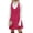 Red, variant on Autumn Winter Women V Neck Corduroy Overall Dress Casual Loose Mini Dress