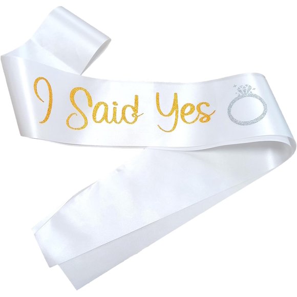 Magnusson's Garden J'ai Dit Oui pour Future Madame, Annonce de Mariage de Proposition de Fiançailles, Écharpe de Douche Nuptiale pour Future Mariée