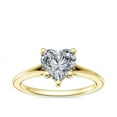 thumbnail image 1 of 1.00 T.C.W Heart Shape Natural Diamond Latest Design Solitaire Wedding Ring for Women Solid 18K Yellow Gold Size 8, 1 of 8