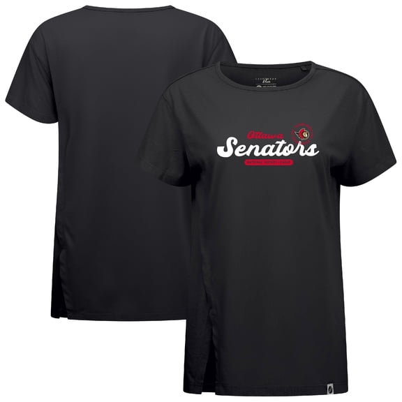 Women's Levelwear Black Ottawa Senators Influx Monument T-Shirt