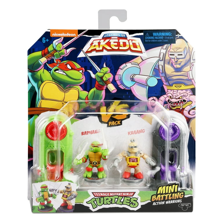 Akedo TMNT Mini Battling Warriors Raphael vs Krang Action Figure
