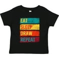 thumbnail image 3 of Inktastic Sketch Artist Eat Sleep Draw Repeat Boys or Girls Toddler T-Shirt, 3 of 5