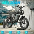 thumbnail image 5 of Electric Bike for Adults,1500W 35MPH,48V 20AH 30-80 Miles,20'' Fat Tire Mountain Bike with Rear Rack UL2849, 5 of 7