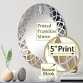 thumbnail image 3 of Designart "Aqua Symphony Grey Black Composition" Abstract Round Wall Mirror - Modern Oval Printed Decorative Oversized Mirror - Multiple Color Options, 3 of 4