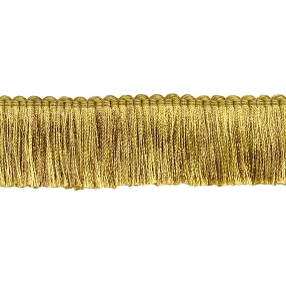 2" (5cm) Ellora Collection Brush Fringe Trim # 0200ELBH,, Golden Beige #EL15 (Gold Beige, Dark Gold) Sold By The Yard (36"/3 ft/0.9m)