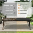 thumbnail image 4 of Pellebant 83" Aluminum Outdoor Patio Dining Table for 6-8, Rectangle Top with Umbrella Hole, Weather-Resistant, 4 of 8