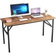 thumbnail image 2 of Folding Computer Desk Foldable Work Desk Table Writing Desk Folding Home Office Desk  No  to Assemble  Teak&, 2 of 6