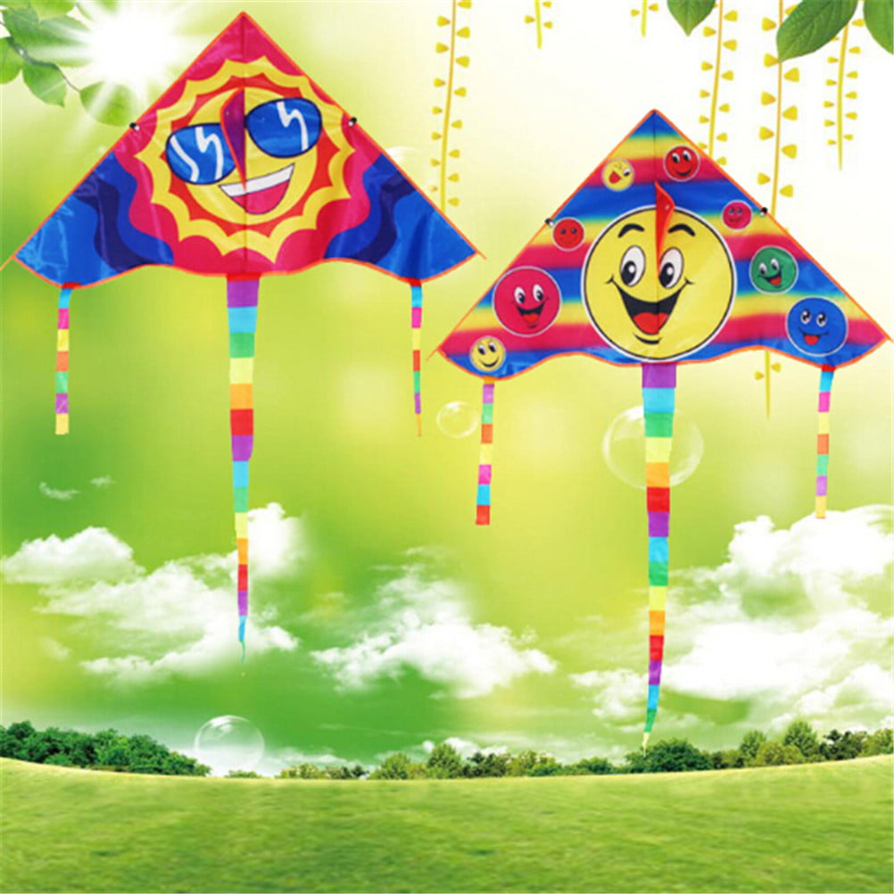 Huge 80cm Smile Faces Single Line Novelty Expressions Kites Children's Gift PM 