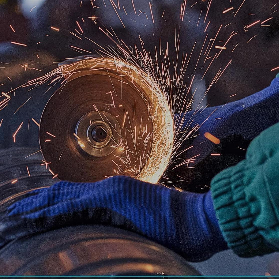16.8V Mini Angle Grinder Kit,19600rpm Brushed Electric Angle Grinder,Portable Grinder with 4X1500mAh Battery,1 Cutting Disc,Grinder Handheld Cutting Machine,2batteries