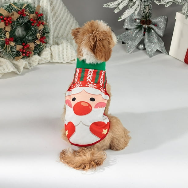 ¡Gran Ahorro!, Abrigo navideño de invierno para mascotas, abrigo de dos tonos, ropa para perros, vestido de transformación para festival, dos colores, cuatro tamaños para elegir Akmoler