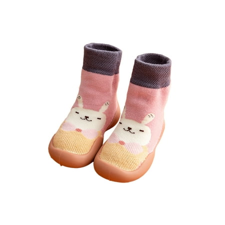

Kesitin Baby Slipper Boots Cartoon Socks Boot Prewalker Sock Slippers Breathable Cute First Walkers Shoe Home Soft Sole Crib Shoes Pink 5C