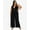 Black, variant on Bar III Women's Nicole Williams English Halter Jumpsuit Beige Plus Size 1X