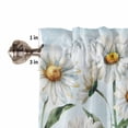 thumbnail image 5 of Kitchen Curtains 54 Inches length, Spring Floral Window Treatment Curtain Drapes, Watercolor Summer Botanical White Daisy Decorative Window Curtains for Bedroom Cafe, 52"x54", 2 Panels, 5 of 7