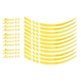 thumbnail image 3 of BUYISI 12Pcs/Set Motorcycle Wheel Rim Stripe Wheel Decal Tape Sticker For 18-21 Inch Bicycle-Wheel Decals Yellow Reflective Sticker Yellow, 3 of 5