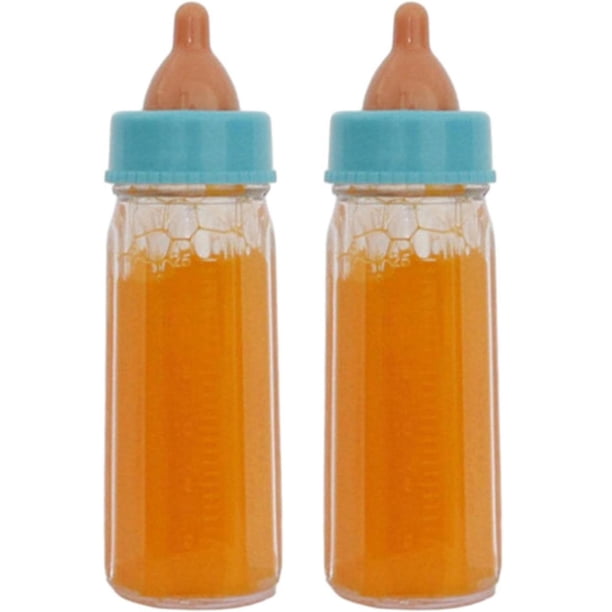 (Liquidación) XIANXIAN 2 piezas de accesorios novedosos para biberones de muñecas bebés, accesorios mágicos para muñecas bebés con leche y jugo que desaparecen, juguetes para niños pequeños,
