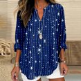thumbnail image 2 of MEICHEN Womens Cotton Linen Tops for Women Spring Summer V Neck Roll Up LongSleeve T Shirts Plain Graphic Tees, 2 of 4