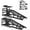 Black, variant on Trilenars 5T 10000lbs Hydraulic Car Ramps,Low Profile Car Lift Service Ramps Truck Trailer Garage,Height Hydraulic Vehicle Ramps,Lift Height 11.61-16.21 Inches,4-Position Adjustment-2 Pack,Black