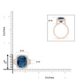 thumbnail image 4 of ANGARA Natural Vintage Style Double Claw-Set 5.8 ct London Blue Topaz Ring in 14K Rose Gold for Women (Size-12x10mm) | November Birthstone Jewelry for Women | London Blue Topaz Ring (Ring Size- 7), 4 of 9