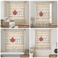 thumbnail image 6 of Canada Maple Home Sheer Curtains 63 Inches Long, Red Leaf Vintage Farmhouse Grey Wooden Light Filering Curtains, Breathable Simi Curtain Privacy Drapes for Living Room Bedroom Window Treatment, 6 of 9